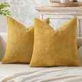 MIULEE Pack of 2 Couch Throw Pillow Covers 16x16 Inch Neutral Gold Modern Boho by MIULEE