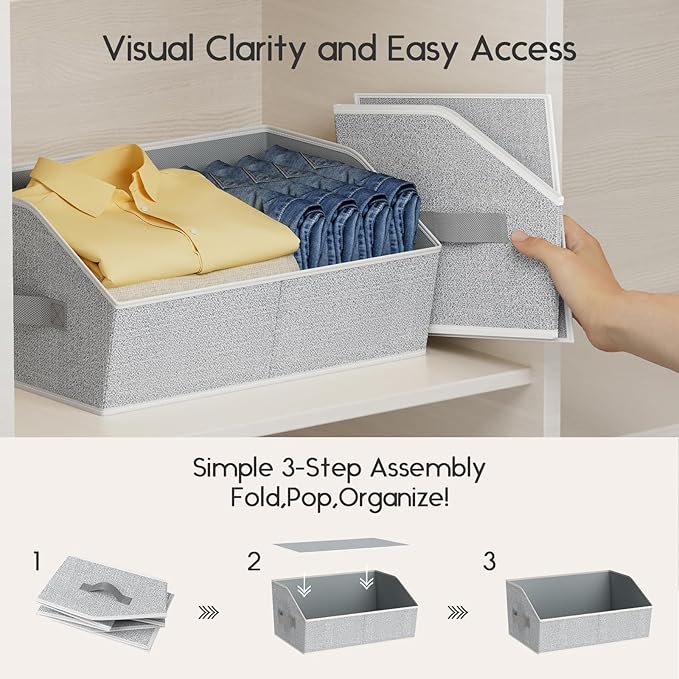 Homsorout Large Closet Organizers and Storage Bins