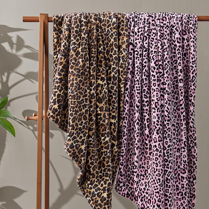 BEDELITE Pink Leopard Blanket Twin– Soft & Cozy Cheetah Blanket - Image 7
