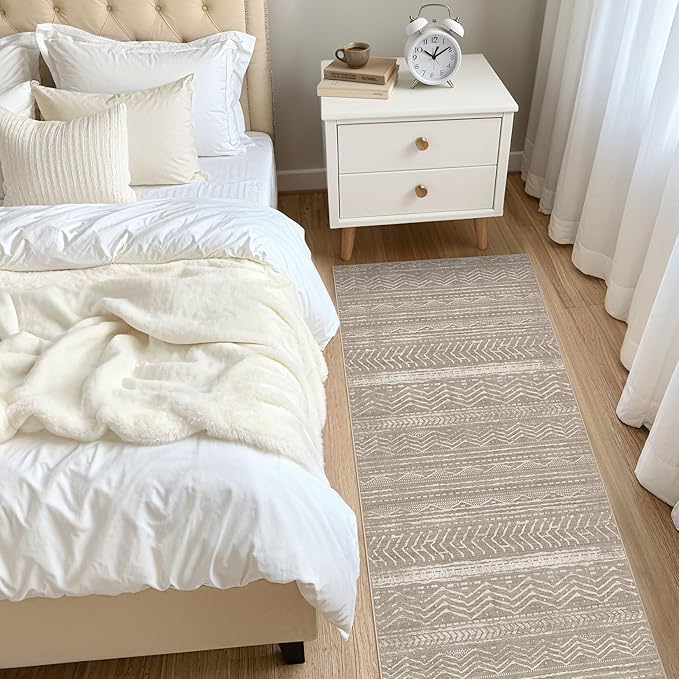 Nakagishi Area Rug Living Room Rugs: 2X6 Machine Washable Boho Large Neutral - Image 7