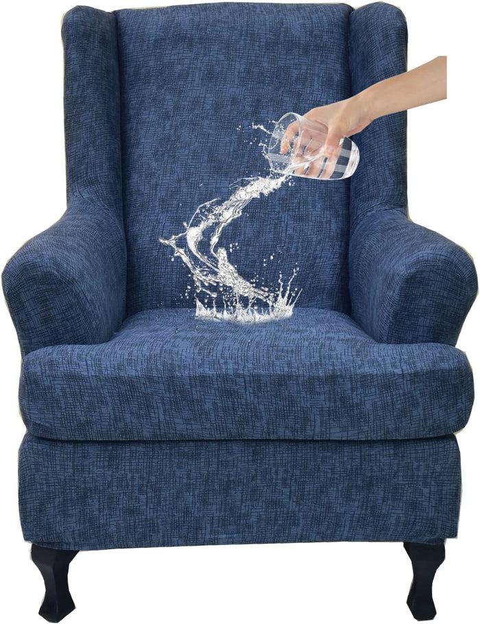 CRFATOP Wingback Chair Covers Stretch Armchair Slipcovers for Living Room