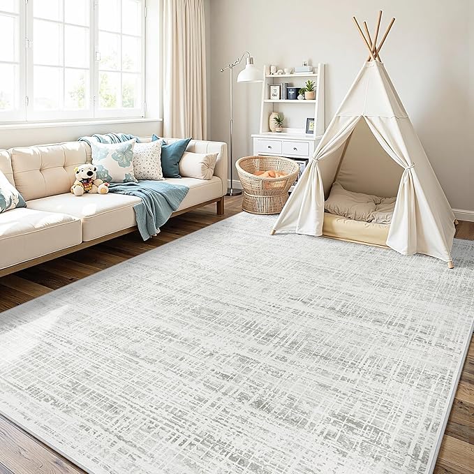 5x7 Area Rugs Washable Rug: Anti-Skid Abstract Modern Living Room Rug Soft Thin - Image 9