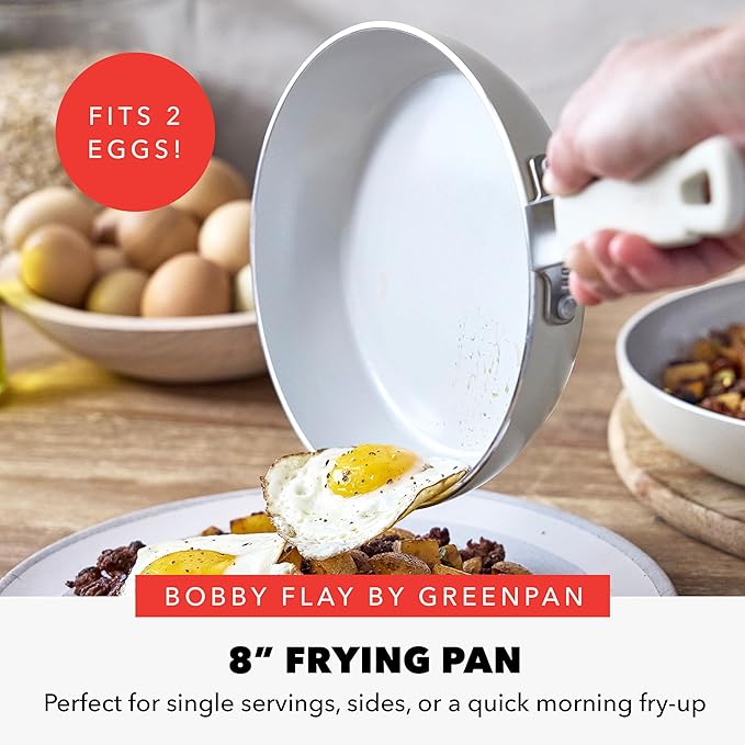 GreenPan x Bobby Flay 8" Nonstick Frying Pan Skillet, PFAS-Free Diamond Ceramic - Image 3