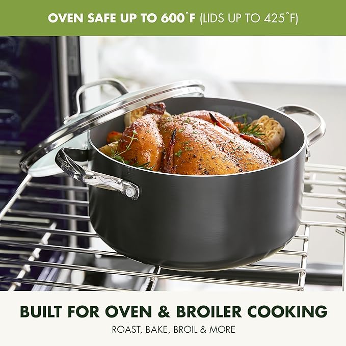 GreenPan Valencia Pro Ceramic Nonstick 11 Piece Cookware Set, Hard Anodized - Image 9