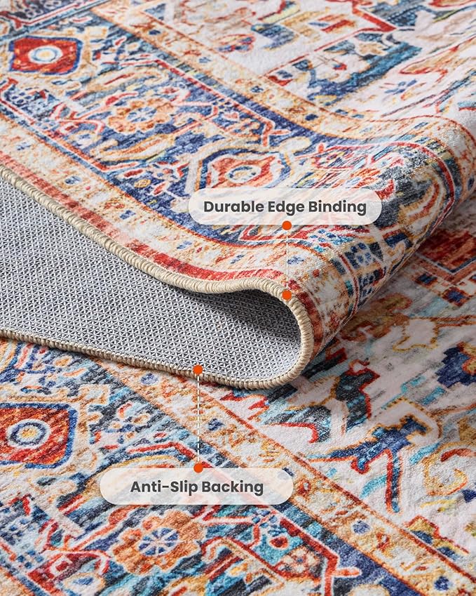 AMADA HOMEFURNISHING 5x7 Area Rugs, Washable Living Room Rug Low-Profile - Image 7