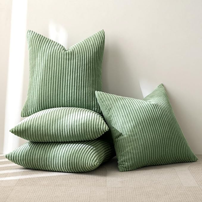 MIULEE Boho Farmhouse Throw Pillow Covers 18x18 Inch Set of 4 Mordern Nordic by MIULEE
