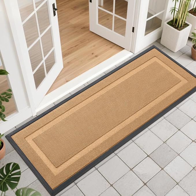 OLANLY Front Door Mat Indoor Outdoor Entrance, Waterproof All-Season, by OLANLY