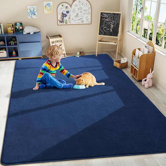 Amearea Large Modern Area Rugs for Bedroom Living Room, 6x9 Feet Navy Blue - Image 9