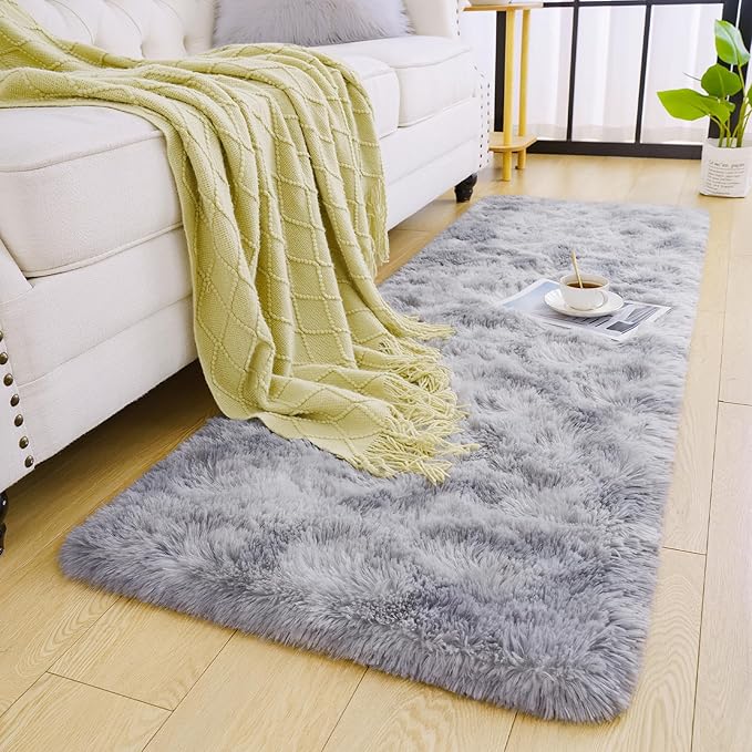 Chicrug Soft Runner Rugs for Bedroom Living Room Plush Fluffy Rug 2x8 Feet - Image 2