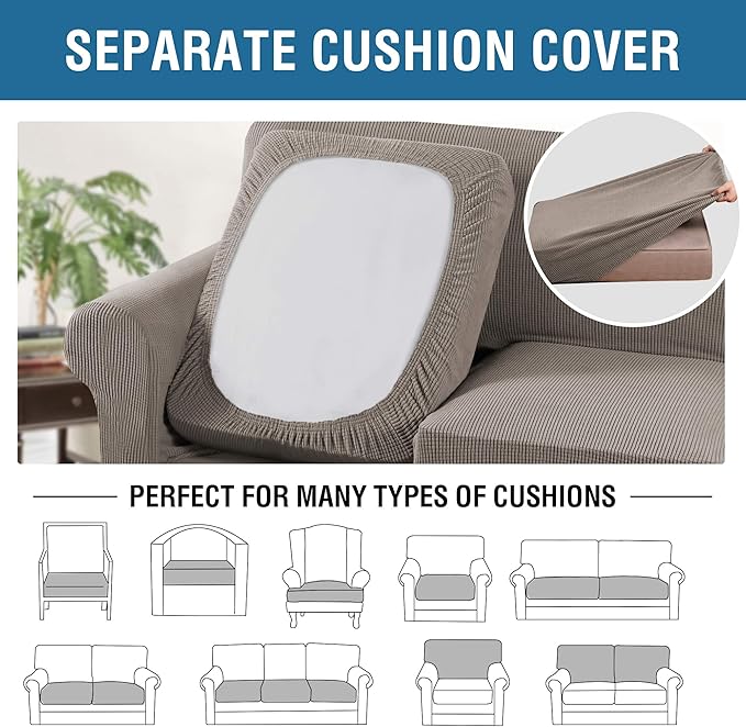 H.VERSAILTEX 3 Piece Stretch Sofa Covers - Image 5