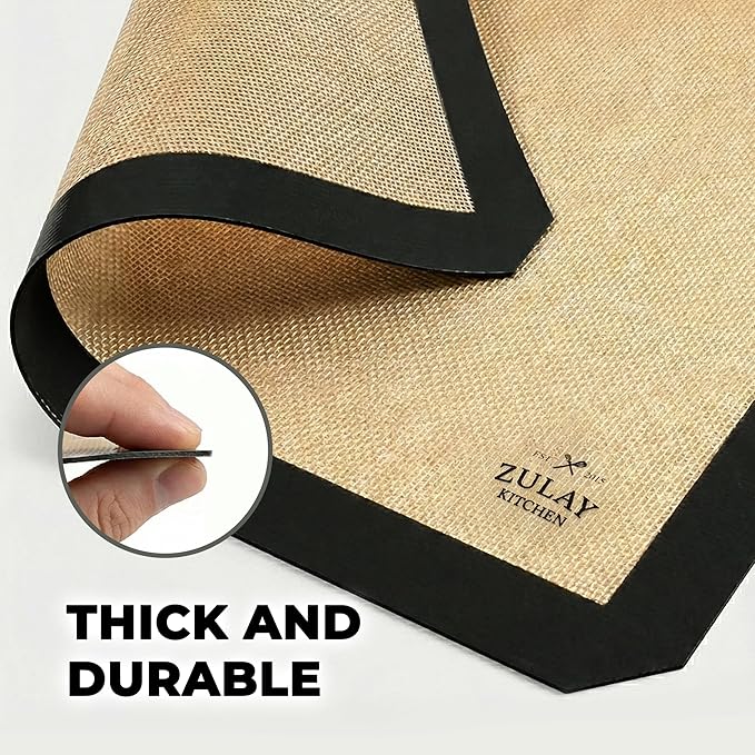 Zulay Kitchen Silicone Baking Mat Sheet Set - Image 6
