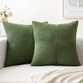 MIULEE Moss Green Decorative Throw Pillow Covers 18x18 Inch by MIULEE