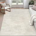 6x9 Area Rugs for Living Room: Vintage Boho Neutral Washable Rug Indoor Soft by Luxturiy