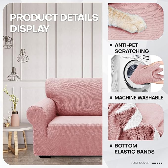 ZNSAYOTX 1 Piece Jacquard Couch Covers - Image 3