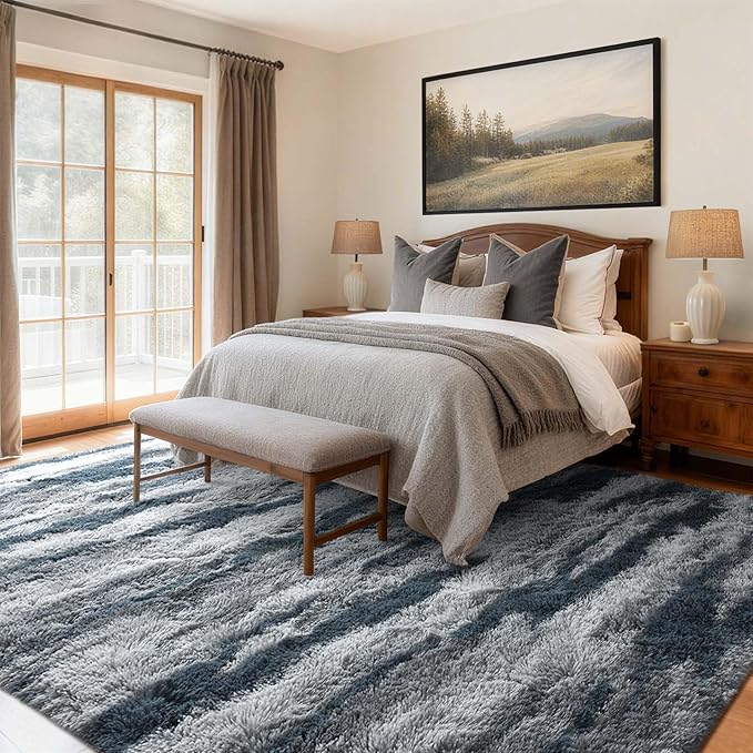 8x10 Ft Extra Large Shag Rugs for Living Room, Tie Dyed Ultra Soft Fluffy Furry - Image 2