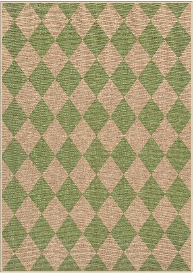 Lahome Colette Checkered Washable Rugs 5x7, Farmhouse Non Slip Non Shedding - Image 7