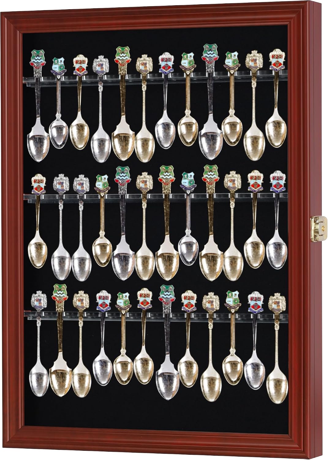 36 souvenir tea spoon display case rack wall, main product view