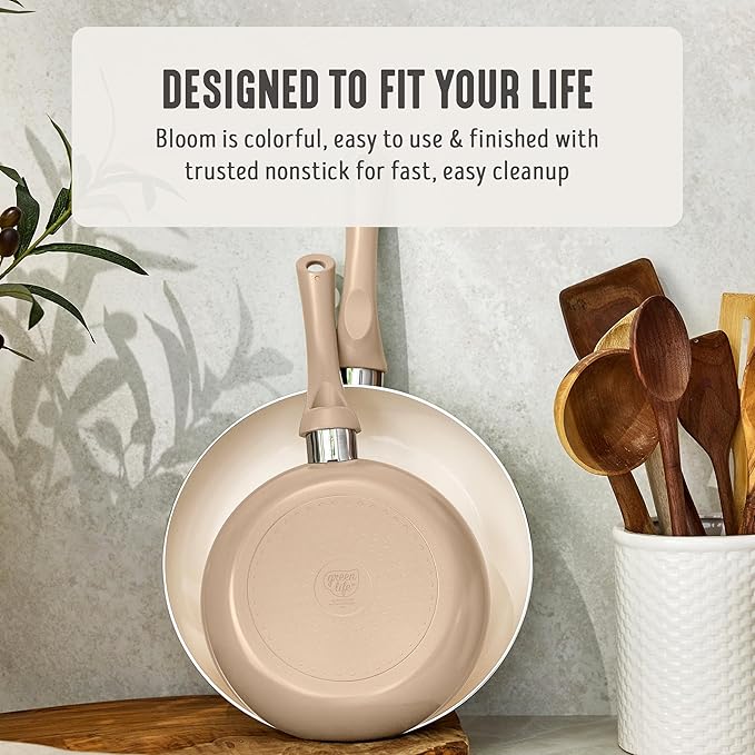 GreenLife 2-Piece Nonstick Frying Pan Set, 8” & 10” Skillets, Non-Toxic Ceramic - Image 3