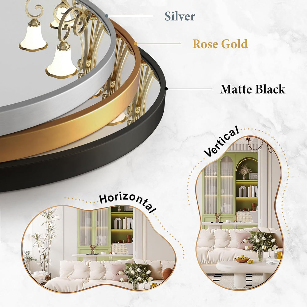 Bathroom Mirror for Over Sink-Gold Home Decor Wall Mirror 20"x 36" ...