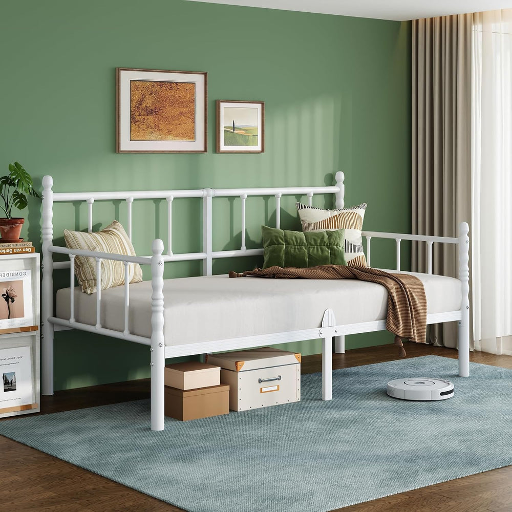 Auroral Zone Day Bed Frame Twin Size with Heavy Duty Steel Slats, Metal Sofa ...