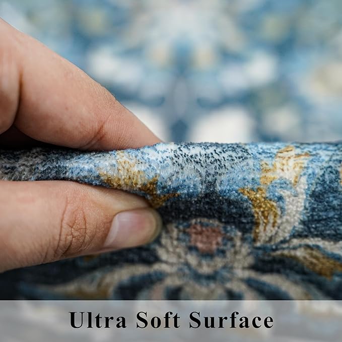 Washable 3x5 Entryway Area Rugs: Ultra Soft Low Pile Carpet - Image 7