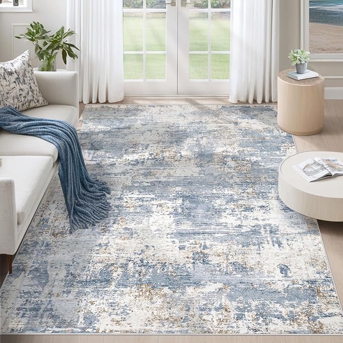 XLUEZ 5x7 Area Rugs for Living Room, Washable Modern Abstract Large Area Rug by XLUEZ