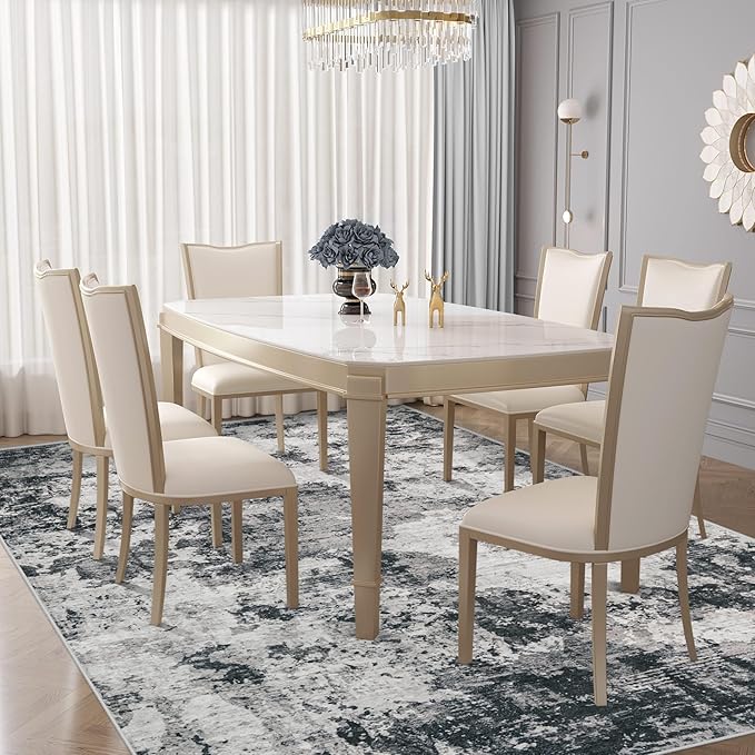 XLUEZ 6x9 Area Rugs for Living Room, Washable Modern Abstract Large Area Rug - Image 4