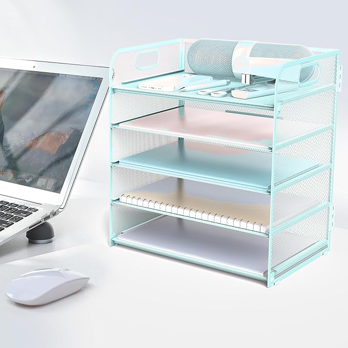 Letter Tray Paper Organizer 5-Tier Desk Organizer File Organizer Paper Holder - Image 6