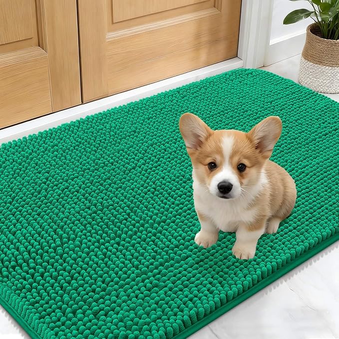 OLANLY Dog Door Mat for Muddy Paws 24x16, Absorbs Moisture and Dirt, Absorbent by OLANLY