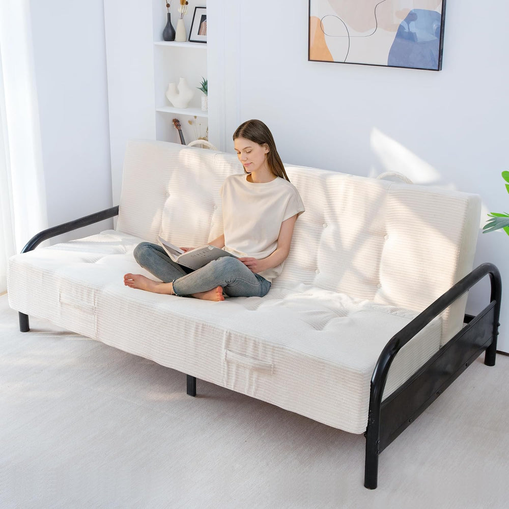 MAXYOYO Foldable Mattress, 8-Inch Tufted Futon Mattress with Handles