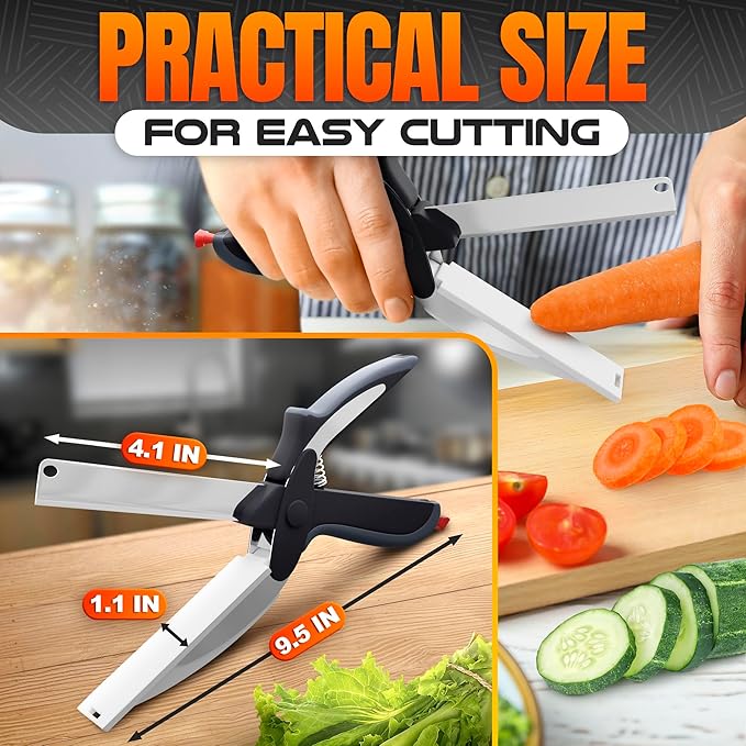 2 in 1 Cutting Board Scissors for Food - Image 2