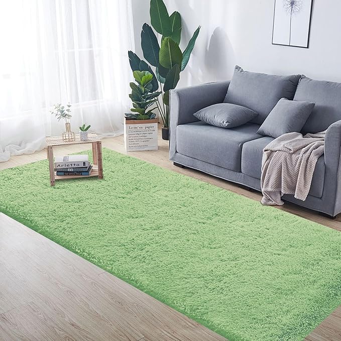 2x6 Runner Rug for Bedroom: Fluffy Shag Soft Washable Rugs Small Fuzzy Plush - Image 8