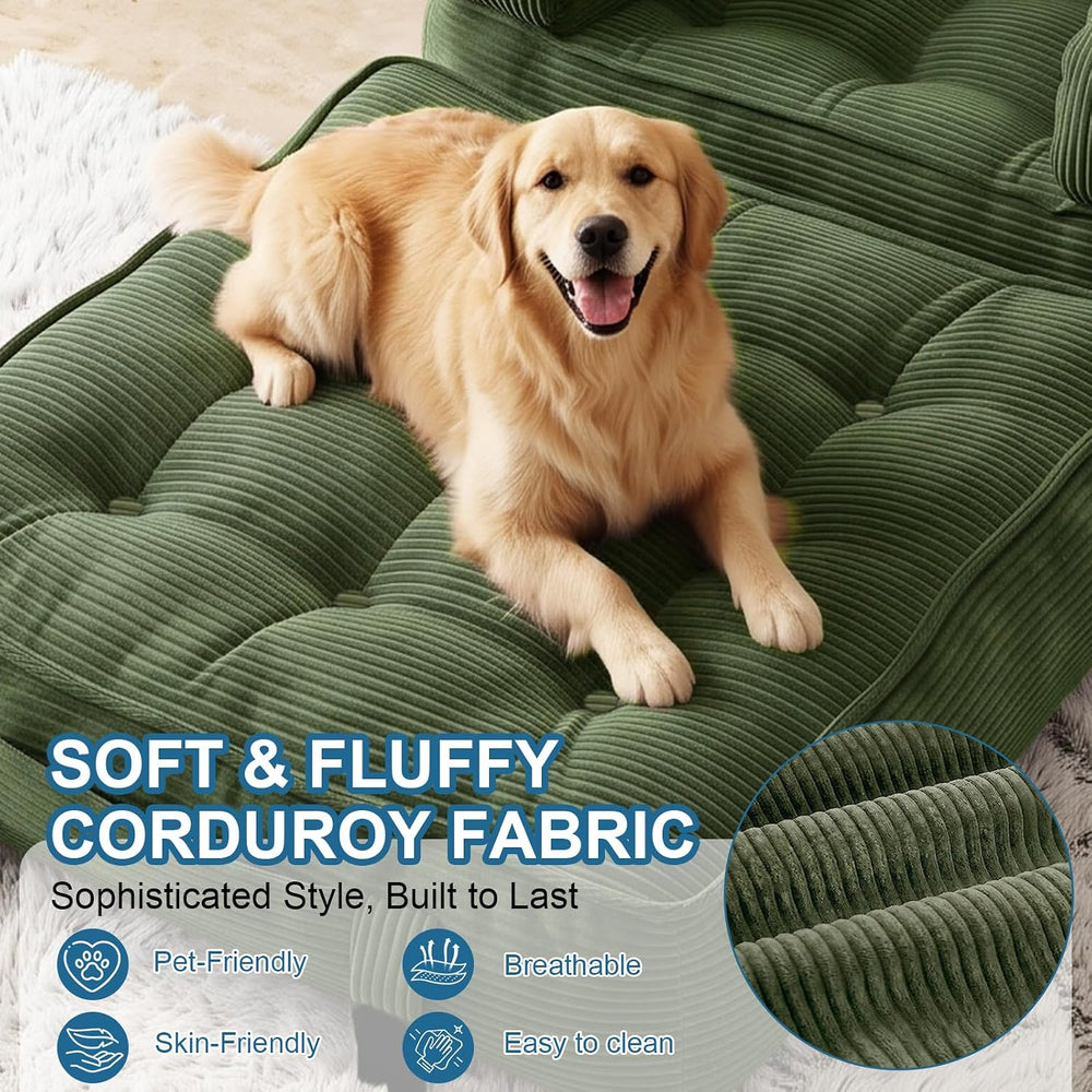 Folding Sofa Bed, 3-in-1 Convertible Sleeper Chair Bed with Pillow