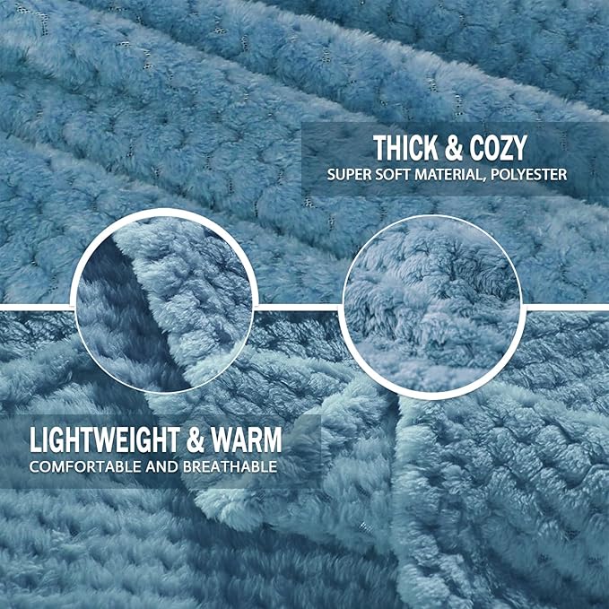 Exclusivo Mezcla Fleece Bed Blanket Twin Size, Super Soft and Warm Blankets - Image 7