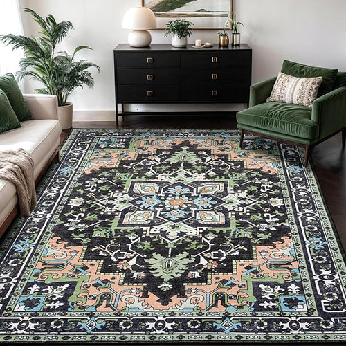 5x7 Area Rugs, Vintage Washable Area Rug by Lofus