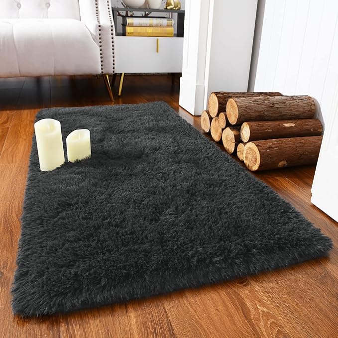 Chicrug Soft Runner Rug for Bedroom Living Room Plush Fluffy Rugs 2x4 Feet by ChicrugHomeDecor