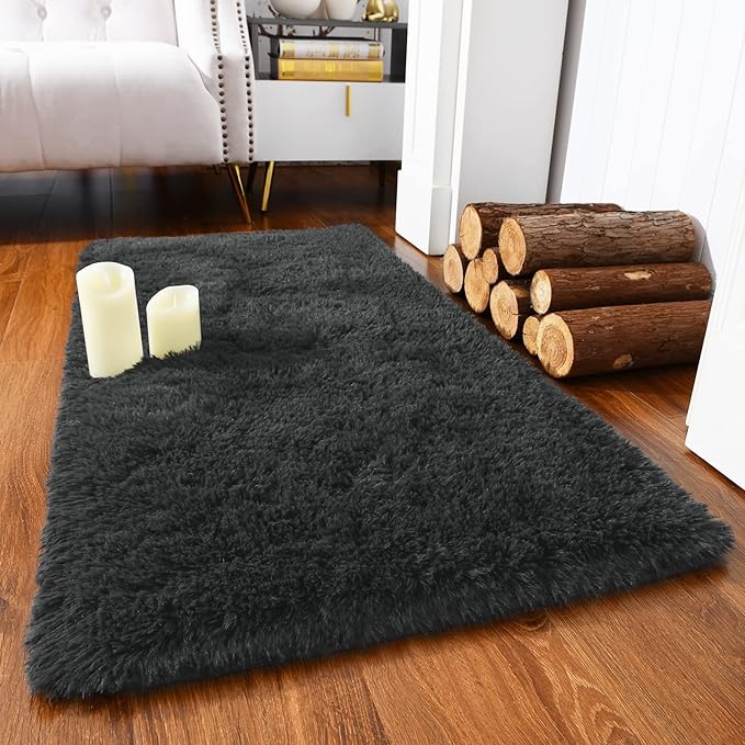 Chicrug Soft Runner Rug for Bedroom Living Room Plush Fluffy Rug 2x3 Feet by ChicrugHomeDecor