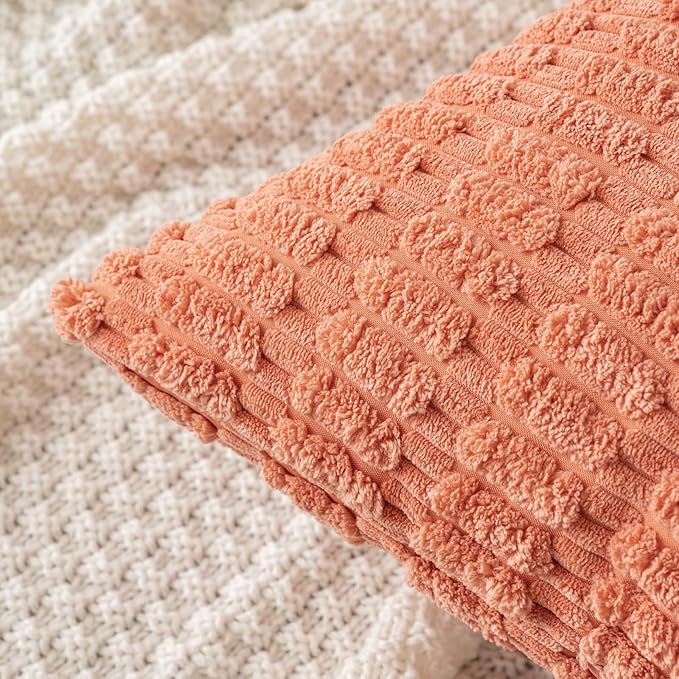 MIULEE Pack of 2 Corduroy Decorative Throw Pillow Covers 18x18 Inch Soft Boho - Image 5