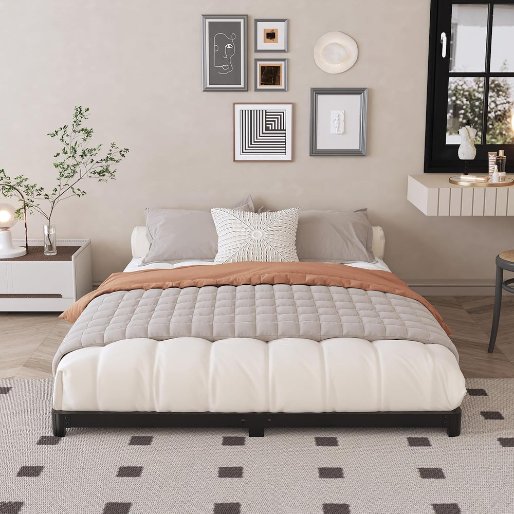 3 inch Full Size Bed Frame with Rounded Corner, Low Profile Bed Frame