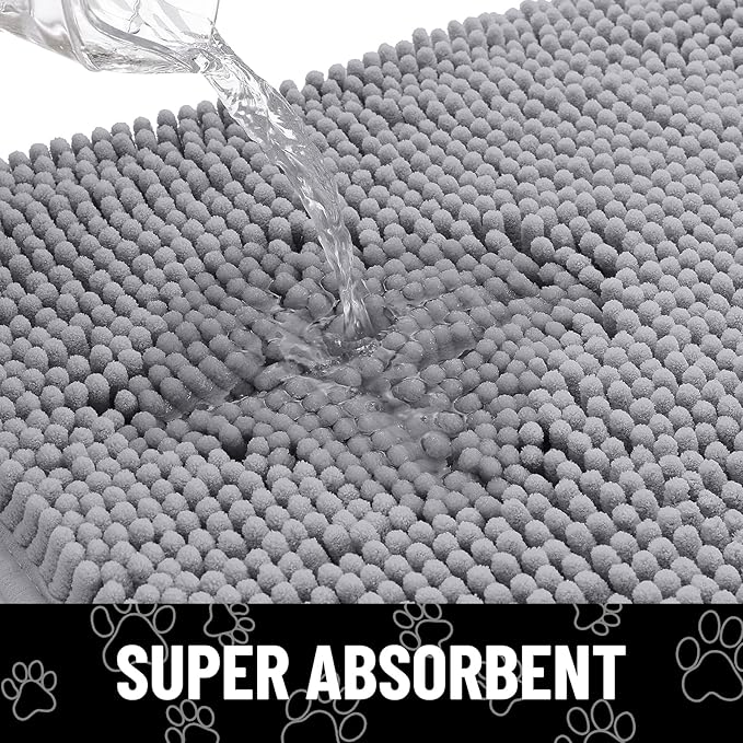 Smiry Dog Door Mat for Muddy Paws, Absorbent Dirt Trapper Non Slip Quick Dry - Image 5