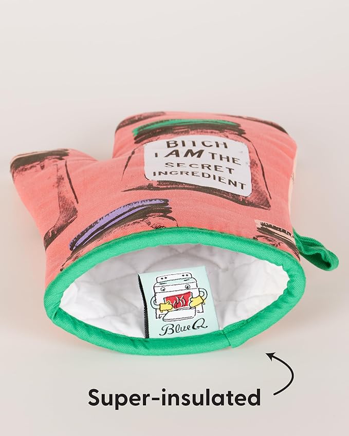 Blue Q B*tch I Am The Secret Ingredient Funny Oven Mitts, Home Kitchen Gifts - Image 4