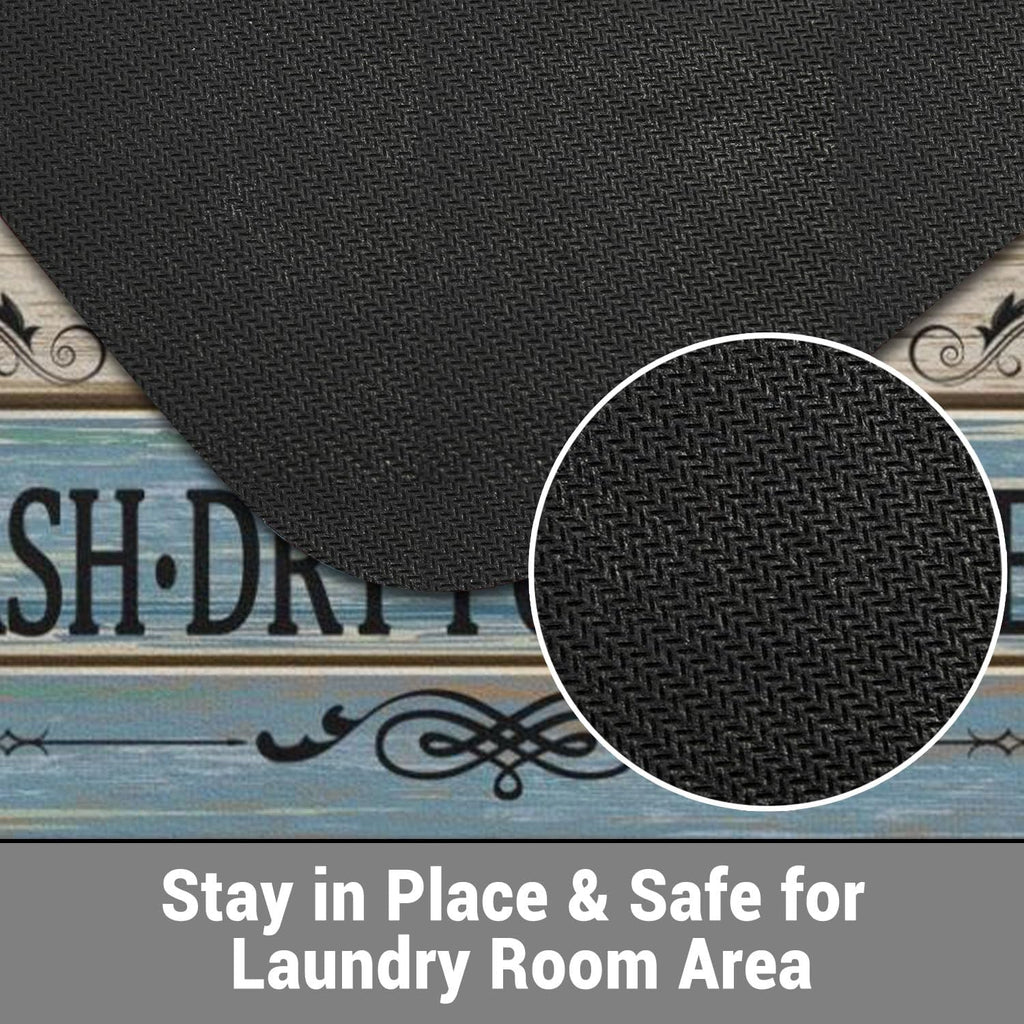 Non Slip Laundry Room Rug - Farmhouse Kitchen Floor Mat -Laundry Room Rug- Runner Decor -Washable Floor Carpet for Washroom Mudroom Kitchen Bathroom Hallway-20 x48