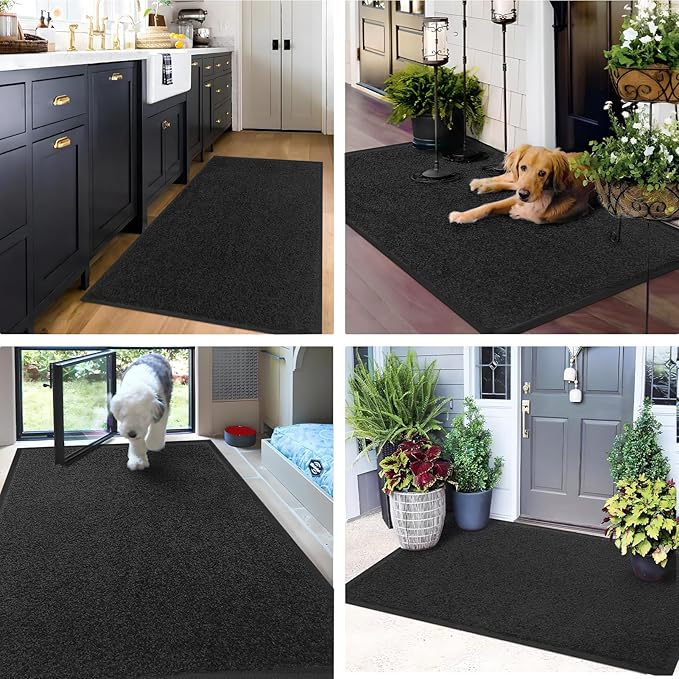 Mibao Dirt Trapper Door Mat for Indoor Outdoor, Waterproof All-Season, - Image 8