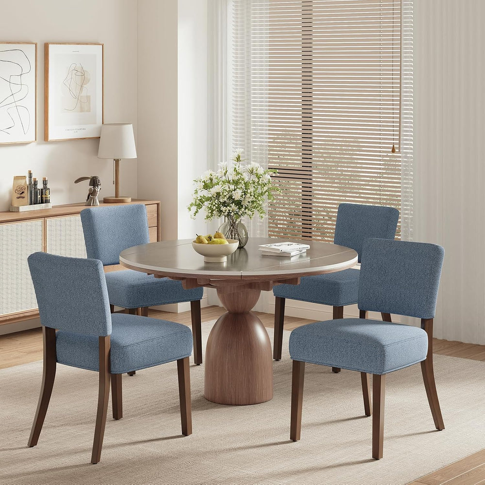 COLAMY Mid Century Modern Dining Chairs Set of 4, Upholstered Kitchen Chairs ...