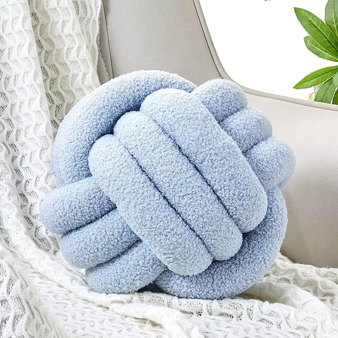 Uvvyui Knot Pillow Ball, Soft Home Decorative Pillows, Round Throw Pillow by Uvvyui