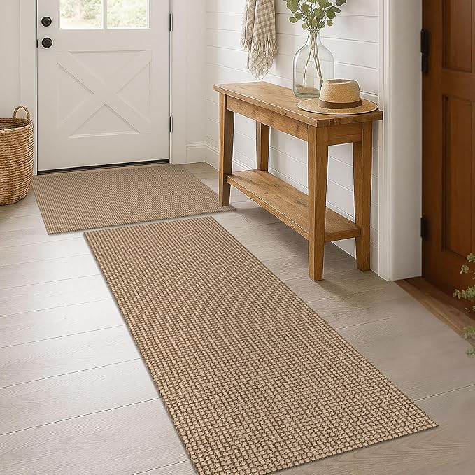 KOZYFLY Area Rug Runner Sets of 2 Pcs 2x3 and 2x6 Washable Kitchen Rugs Non - Image 8