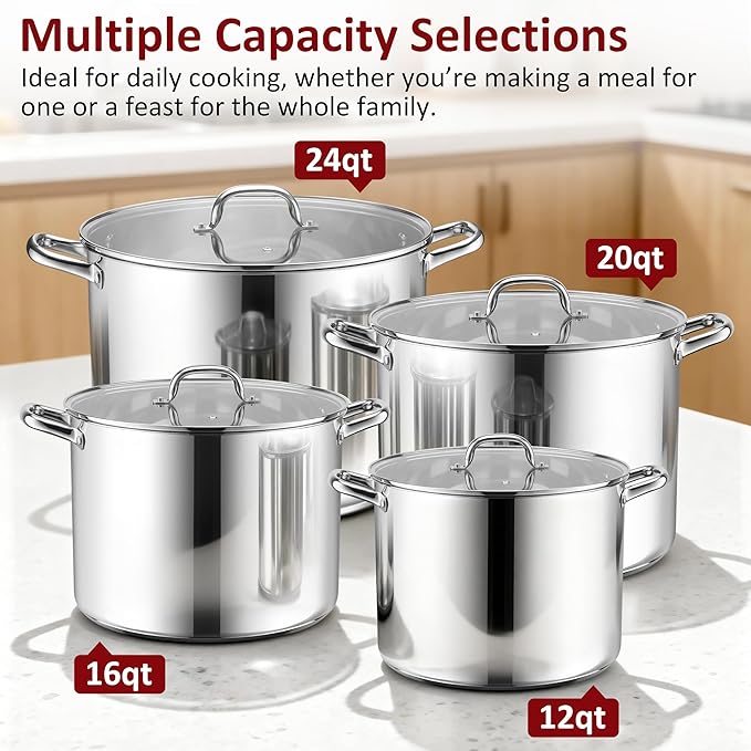 Herogo 16-Quart 18/10 Stainless Steel Stock Pot - Image 7