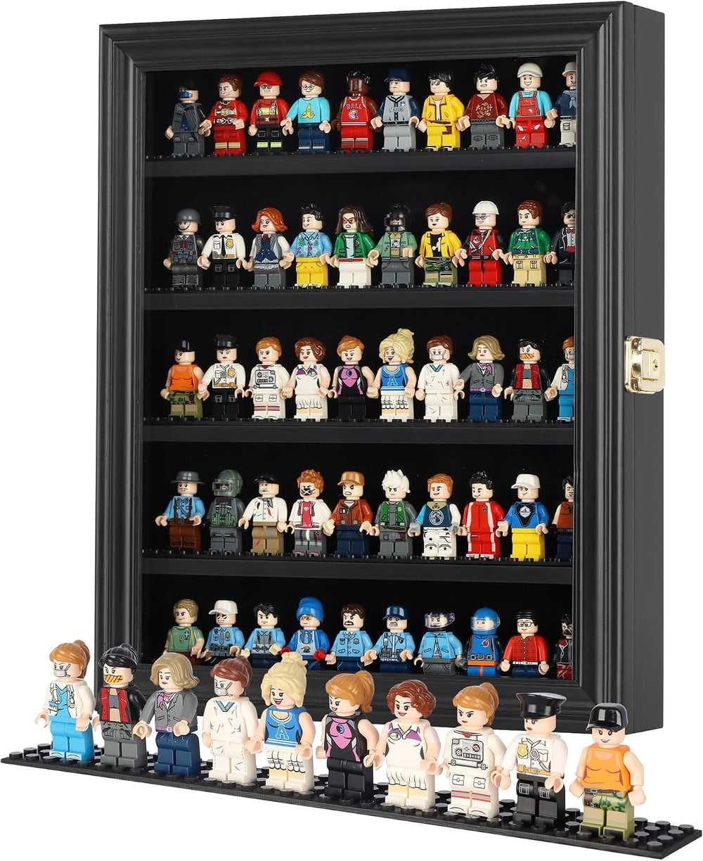 Block Toy Minifigures Dimensions Display Case Thimble Wall Cabinet Shelves Co...