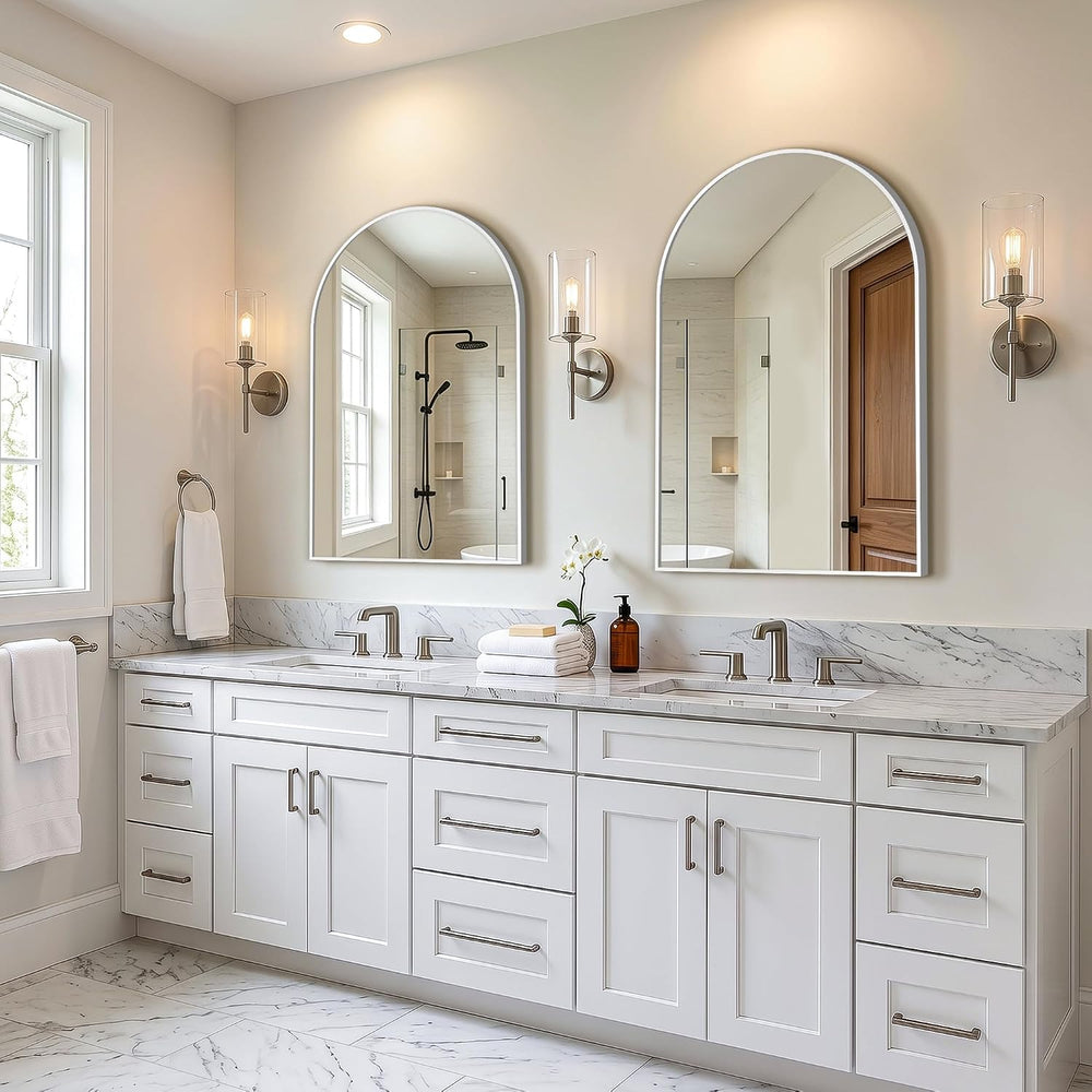 FICTOR 2 Pack 24" x 36" Arched Bathroom Vanity Mirror for Over Sink...
