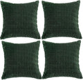 Fancy Homi 4 Packs Hunter Green Decorative Throw Pillow Covers 16x16 Inch by Fancy+Homi